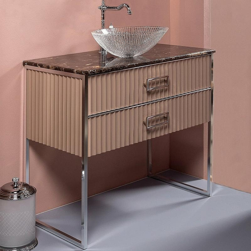 Тумба под раковину Boheme Armadi Art Monaco 100 867-100-CPCR Капучино Хром, купить, цена, заказать, магазин, доставка, скидка, промокод, купить, цена, заказать, магазин, доставка, скидка, промокод