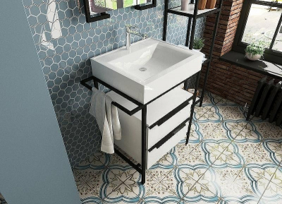 Тумба с раковиной Эстет Comfort Loft 70 ФР-00003613 Белая