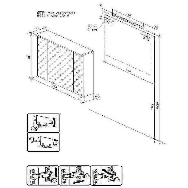 Зеркальный шкаф Бриклаер Кристалл 95 4627125416002 с подсветкой Белый, купить, цена, заказать, магазин, доставка, скидка, промокод, купить, цена, заказать, магазин, доставка, скидка, промокод