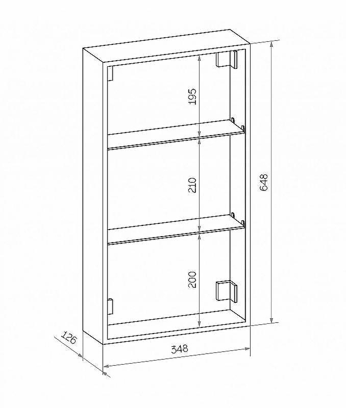 Зеркальный шкаф Art&Max Techno AM-Tec-350-650-1D-L-DS-F с подсветкой с сенсорным выключателем Белый, купить, цена, заказать, магазин, доставка, скидка, промокод, купить, цена, заказать, магазин, доставка, скидка, промокод