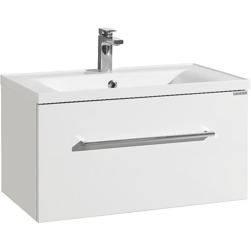 Тумба под раковину Aquaton Мадрид 80 М 1A126801MA010 подвесная Белая, купить, цена, заказать, магазин, доставка, скидка, промокод, купить, цена, заказать, магазин, доставка, скидка, промокод