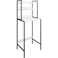 Стеллаж Sanflor 64 82613188 над стиральной машиной Черный муар Белый муар, купить, цена, заказать, магазин, доставка, скидка, промокод, купить, цена, заказать, магазин, доставка, скидка, промокод