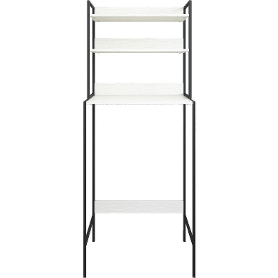 Стеллаж Sanflor 64 82613188 над стиральной машиной Черный муар Белый муар