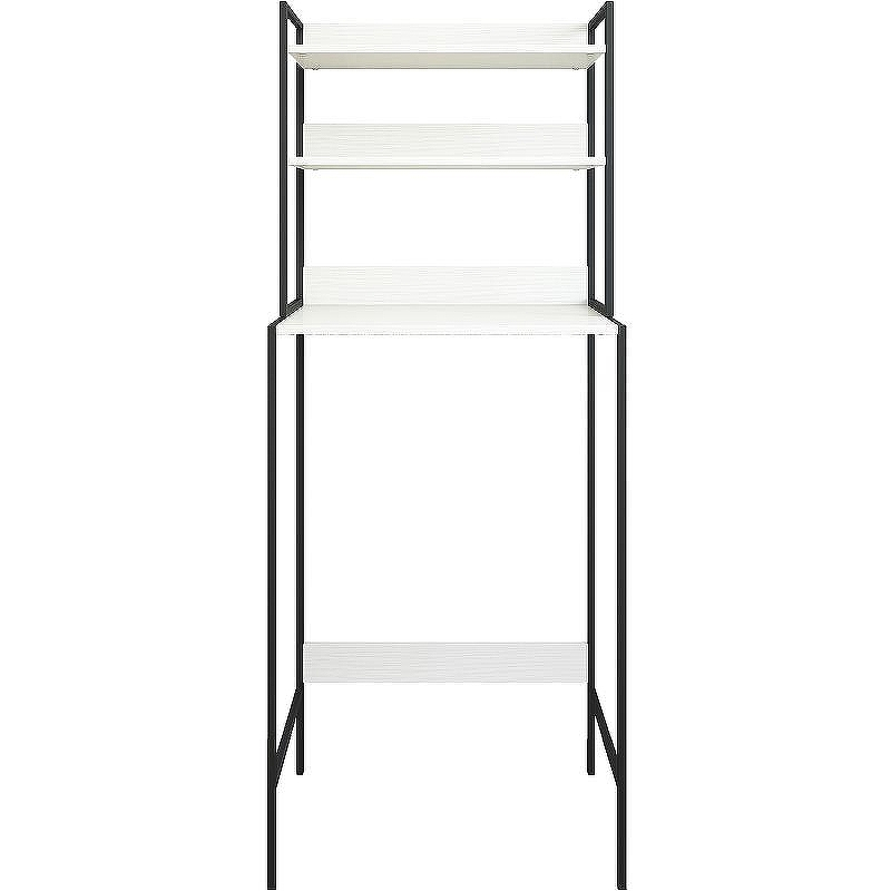 Стеллаж Sanflor 64 82613188 над стиральной машиной Черный муар Белый муар, купить, цена, заказать, магазин, доставка, скидка, промокод, купить, цена, заказать, магазин, доставка, скидка, промокод