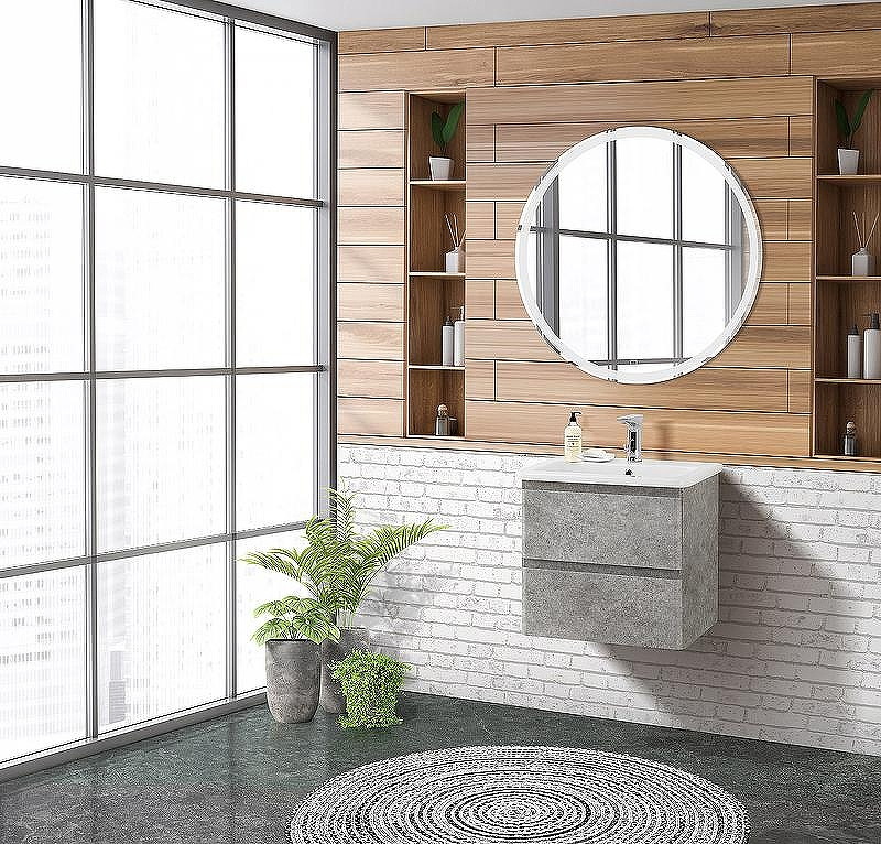 Тумба под раковину BelBagno 50 ALBANO-CER-500-2C-SO-CVG подвесная Cemento Verona Grigio, купить, цена, заказать, магазин, доставка, скидка, промокод, купить, цена, заказать, магазин, доставка, скидка, промокод