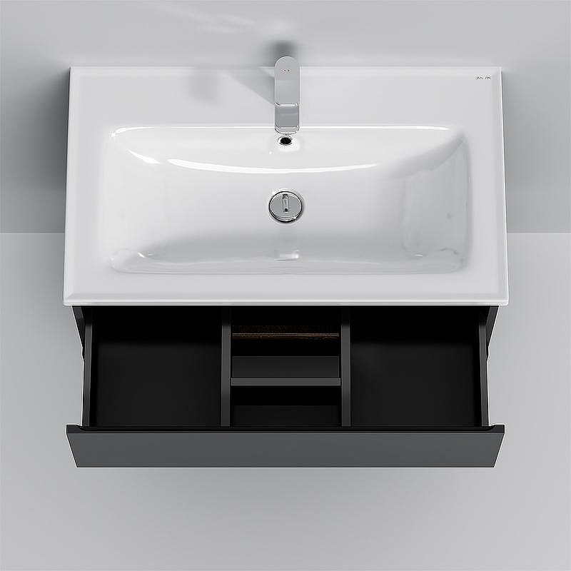 Тумба под раковину AM.PM X-Joy 80 M85AFHX0802BM подвесная Черная матовая, купить, цена, заказать, магазин, доставка, скидка, промокод, купить, цена, заказать, магазин, доставка, скидка, промокод