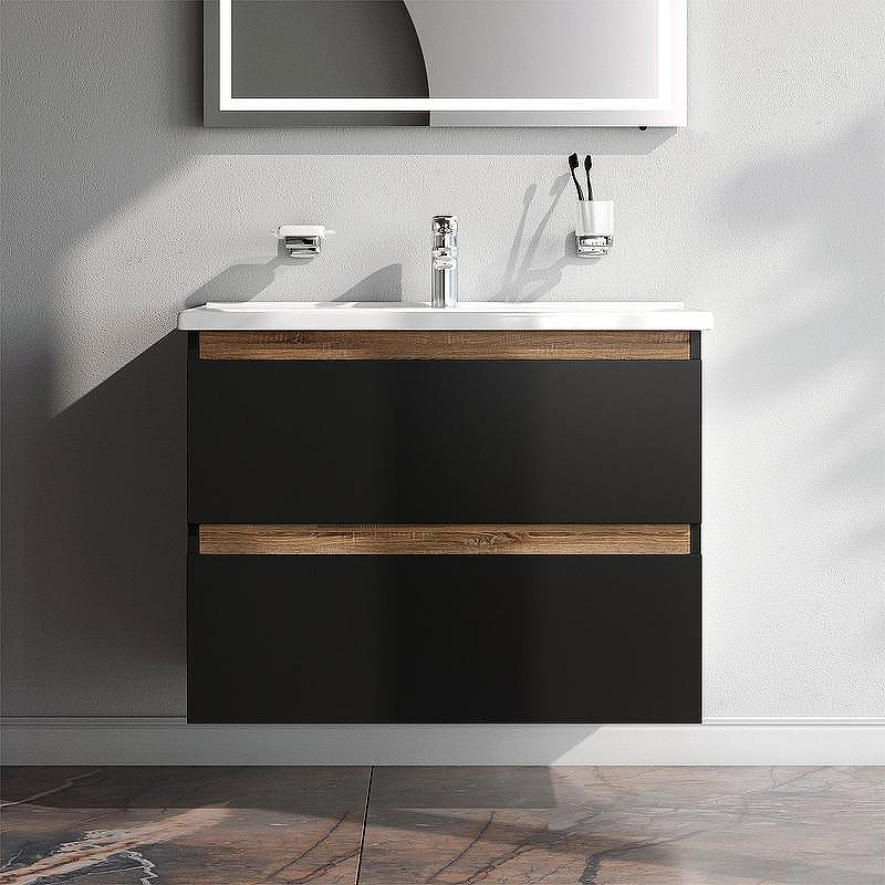 Тумба под раковину AM.PM X-Joy 80 M85AFHX0802BM подвесная Черная матовая, купить, цена, заказать, магазин, доставка, скидка, промокод, купить, цена, заказать, магазин, доставка, скидка, промокод