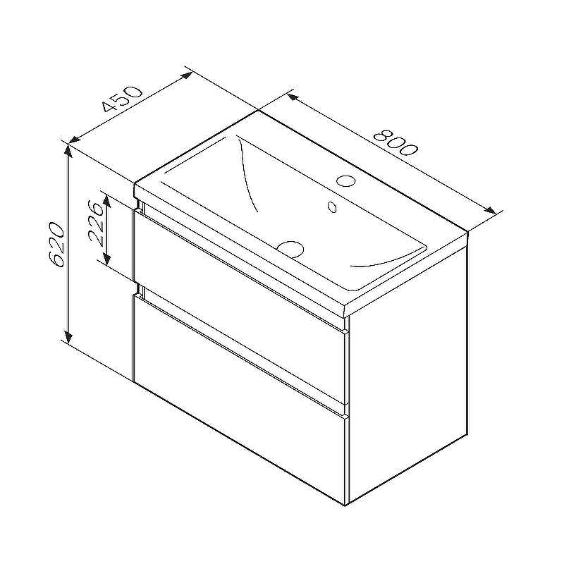 Тумба под раковину AM.PM X-Joy 80 M85AFHX0802BM подвесная Черная матовая, купить, цена, заказать, магазин, доставка, скидка, промокод, купить, цена, заказать, магазин, доставка, скидка, промокод