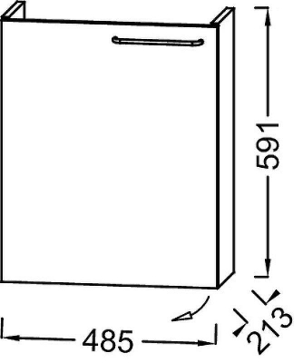 Тумба под раковину Jacob Delafon Odeon Rive Gauche 50 L EB2581G-R9-E10 подвесная Квебекский дуб