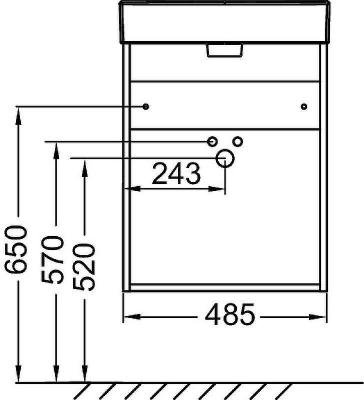 Тумба под раковину Jacob Delafon Odeon Rive Gauche 50 L EB2581G-R9-E10 подвесная Квебекский дуб