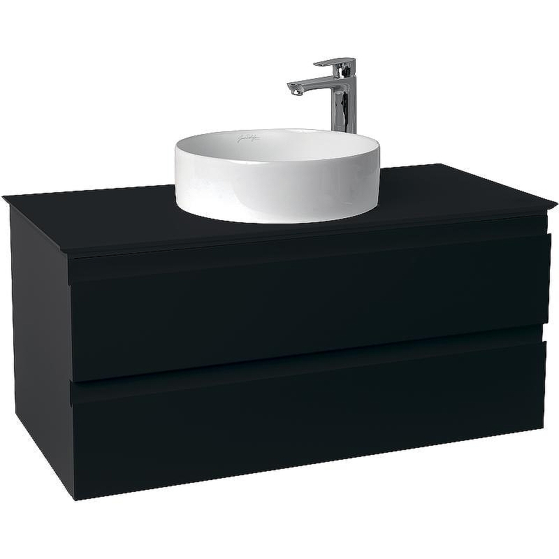 Тумба под раковину Jacob Delafon Madeleine 100 EB2084-J53 подвесная Черная матовая, купить, цена, заказать, магазин, доставка, скидка, промокод, купить, цена, заказать, магазин, доставка, скидка, промокод