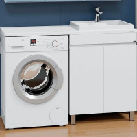 Тумба под раковину СанТа Марс 130 700315 Белая, купить, цена, заказать, магазин, доставка, скидка, промокод, купить, цена, заказать, магазин, доставка, скидка, промокод