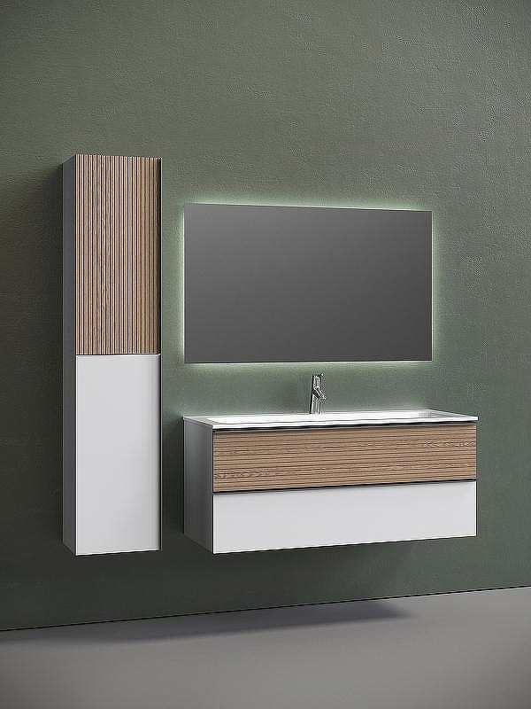 Тумба под раковину Sancos Delta 120 DL120W подвесная Дуб светлый Белая, купить, цена, заказать, магазин, доставка, скидка, промокод, купить, цена, заказать, магазин, доставка, скидка, промокод