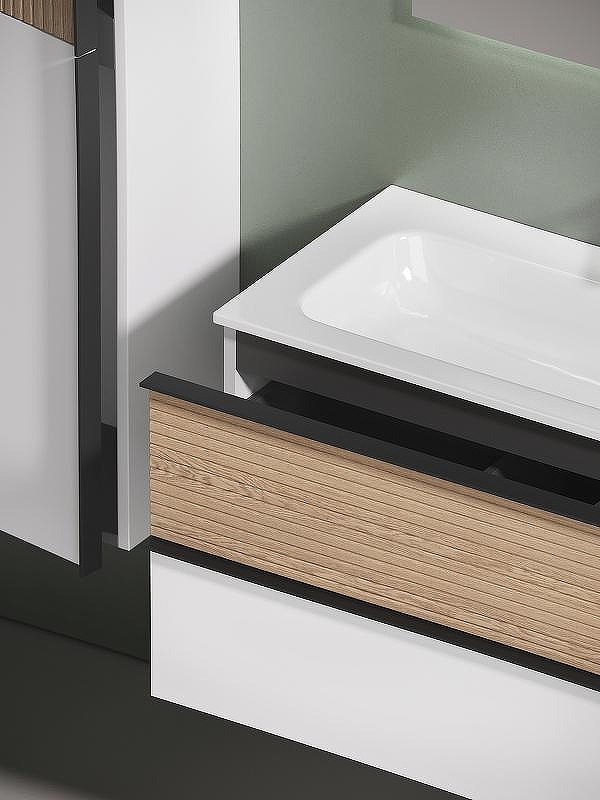 Тумба под раковину Sancos Delta 120 DL120W подвесная Дуб светлый Белая, купить, цена, заказать, магазин, доставка, скидка, промокод, купить, цена, заказать, магазин, доставка, скидка, промокод