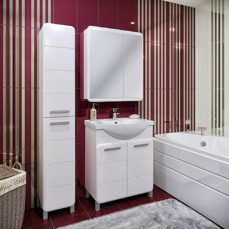 Тумба под раковину Runo Эрика 70 УТ000003318 Белая, купить, цена, заказать, магазин, доставка, скидка, промокод, купить, цена, заказать, магазин, доставка, скидка, промокод