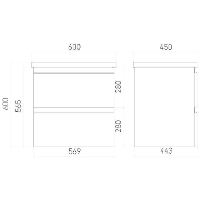 Тумба под раковину Laparet Electra 60 LE-WCAB-60-123 подвесная Хромикс серебро