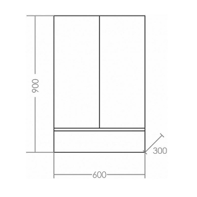 Подвесной шкаф СанТа Марс 60 700412 Белый Светлое дерево