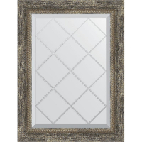 Зеркало Evoform Exclusive-G 71х53 BY 4006 с гравировкой в багетной раме - Старое дерево с плетением 70, купить, цена, заказать, магазин, доставка, скидка, промокод, купить, цена, заказать, магазин, доставка, скидка, промокод