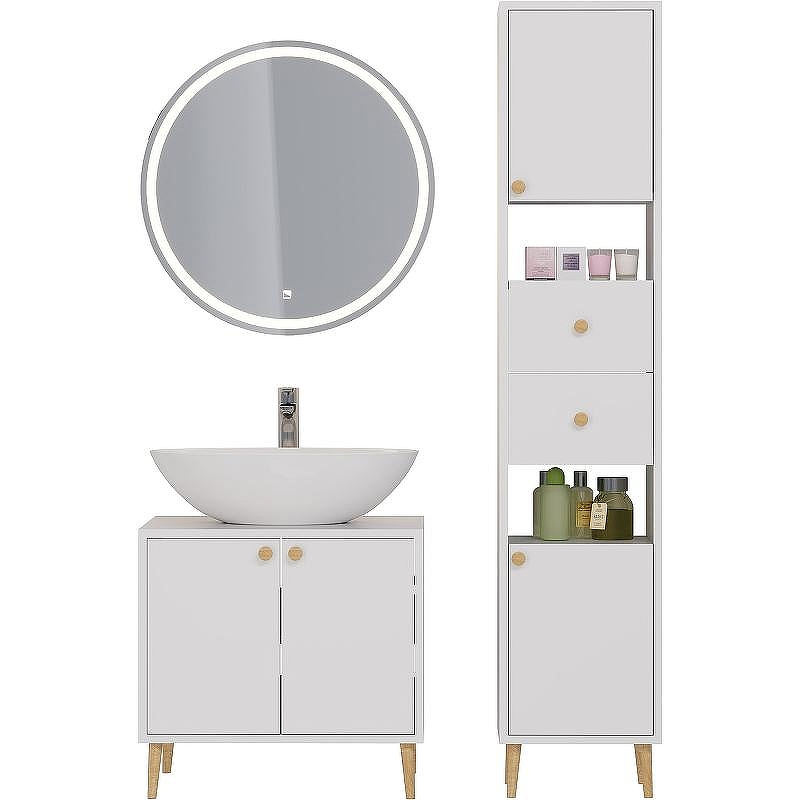 Тумба под раковину Dreja Luno 60 99.2001 Белый глянец, купить, цена, заказать, магазин, доставка, скидка, промокод, купить, цена, заказать, магазин, доставка, скидка, промокод