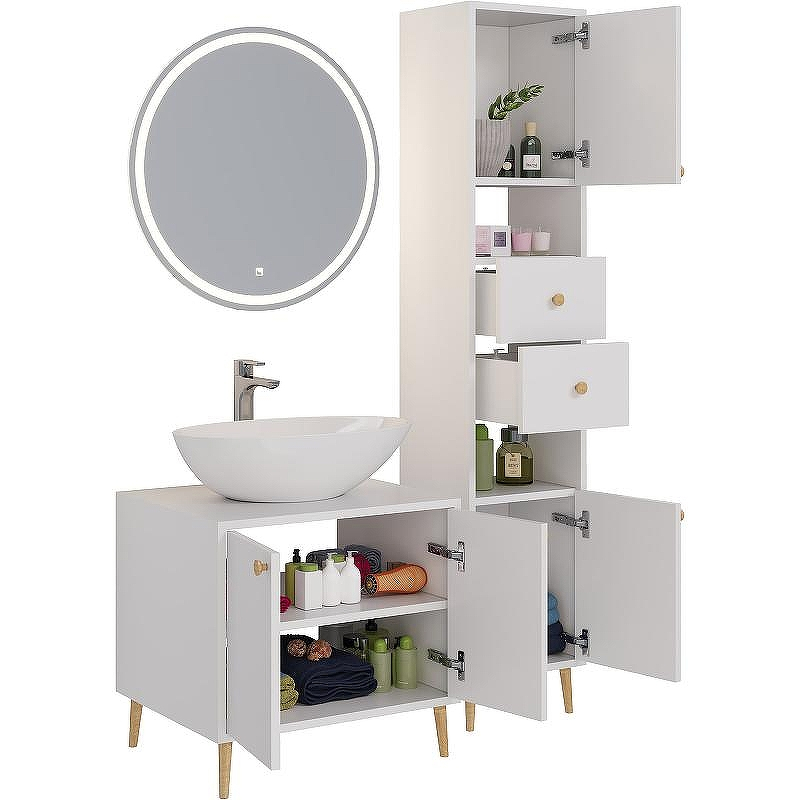 Тумба под раковину Dreja Luno 60 99.2001 Белый глянец, купить, цена, заказать, магазин, доставка, скидка, промокод, купить, цена, заказать, магазин, доставка, скидка, промокод