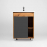 Тумба под раковину VIANT Бостон 50 VBOS50COG-T1ST Графит матовый Дуб Вотан, купить, цена, заказать, магазин, доставка, скидка, промокод, купить, цена, заказать, магазин, доставка, скидка, промокод