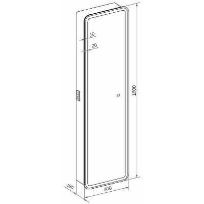 Шкаф пенал Bellezza Марта 40 4646605520015 подвесной Белый