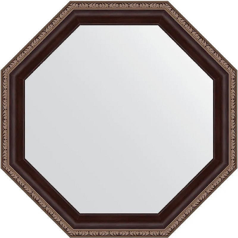 Зеркало Evoform Octagon 59х59 BY 3866 в багетной раме - Махагон с орнаментом 50, купить, цена, заказать, магазин, доставка, скидка, промокод, купить, цена, заказать, магазин, доставка, скидка, промокод