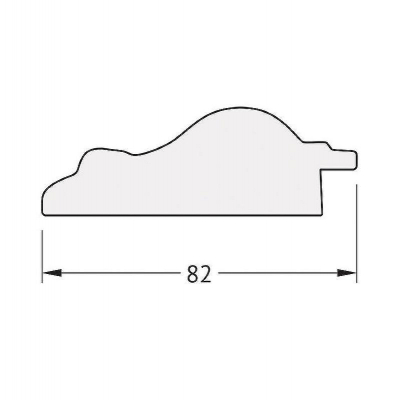 Зеркало Evoform Octagon 65x85 BY 7143 в багетной раме - Старый гипс 82