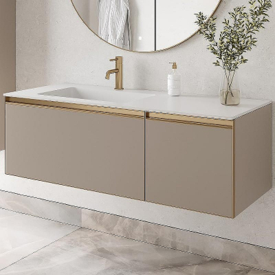 Тумба под раковину Boheme Armadi Art Quatro 2 120 790-M2-120-D-MG подвесная Daphne профиль Золото матовое