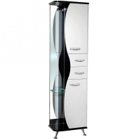 Шкаф пенал Bellezza Рио 50 R 4623606021260 Черный Белый, купить, цена, заказать, магазин, доставка, скидка, промокод, купить, цена, заказать, магазин, доставка, скидка, промокод