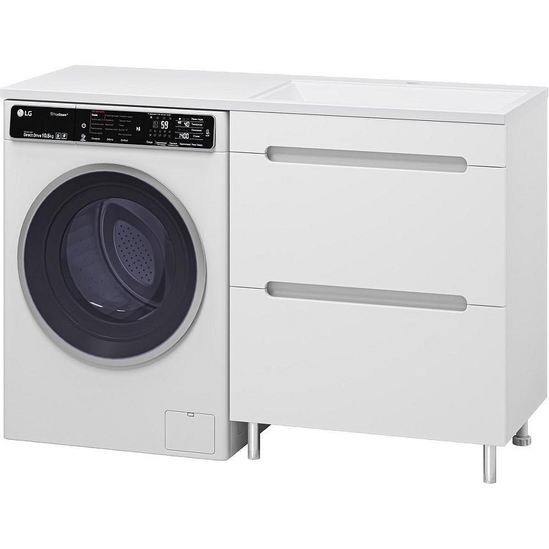 Тумба под раковину Misty Байкал 130 Э-Бай06070-022Я Белая, купить, цена, заказать, магазин, доставка, скидка, промокод, купить, цена, заказать, магазин, доставка, скидка, промокод