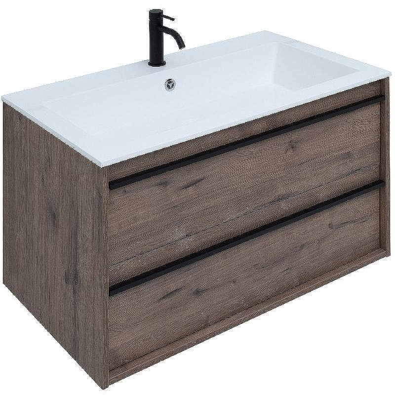 Тумба под раковину Aquanet Lino 90 253913 подвесная Дуб веллингтон, купить, цена, заказать, магазин, доставка, скидка, промокод, купить, цена, заказать, магазин, доставка, скидка, промокод