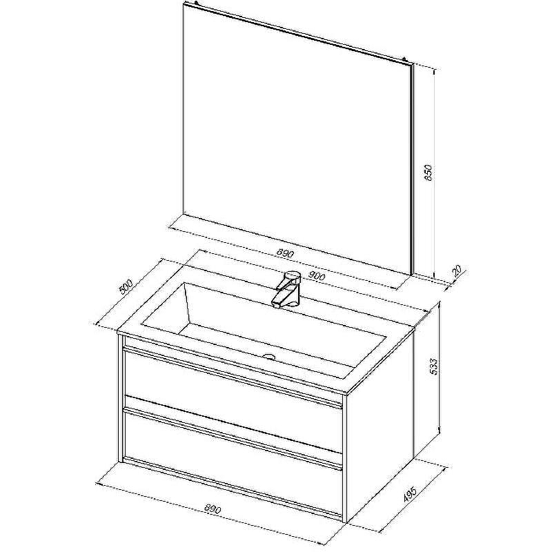 Тумба под раковину Aquanet Lino 90 253913 подвесная Дуб веллингтон, купить, цена, заказать, магазин, доставка, скидка, промокод, купить, цена, заказать, магазин, доставка, скидка, промокод