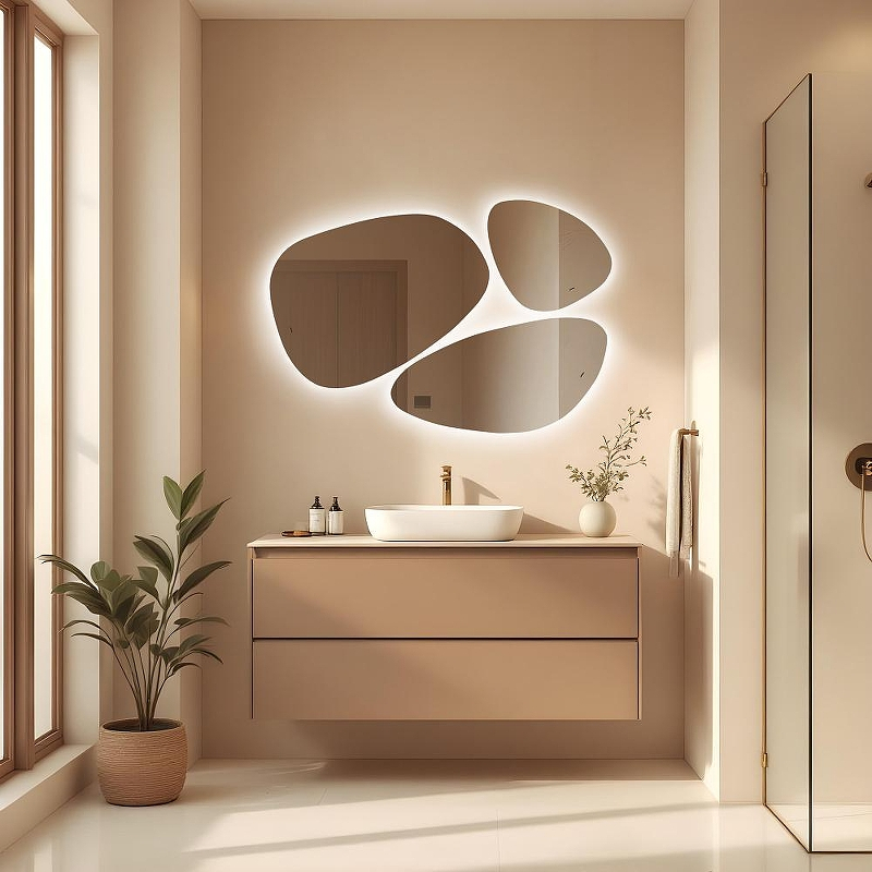 Зеркало Abber Teil 100 AG6503S с подсветкой с бесконтактным выключателем и диммером, купить, цена, заказать, магазин, доставка, скидка, промокод, купить, цена, заказать, магазин, доставка, скидка, промокод