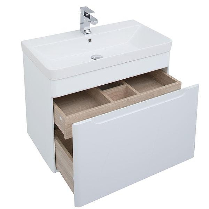 Тумба с раковиной Aquanet София 80 212587 подвесная Белый глянец, купить, цена, заказать, магазин, доставка, скидка, промокод, купить, цена, заказать, магазин, доставка, скидка, промокод