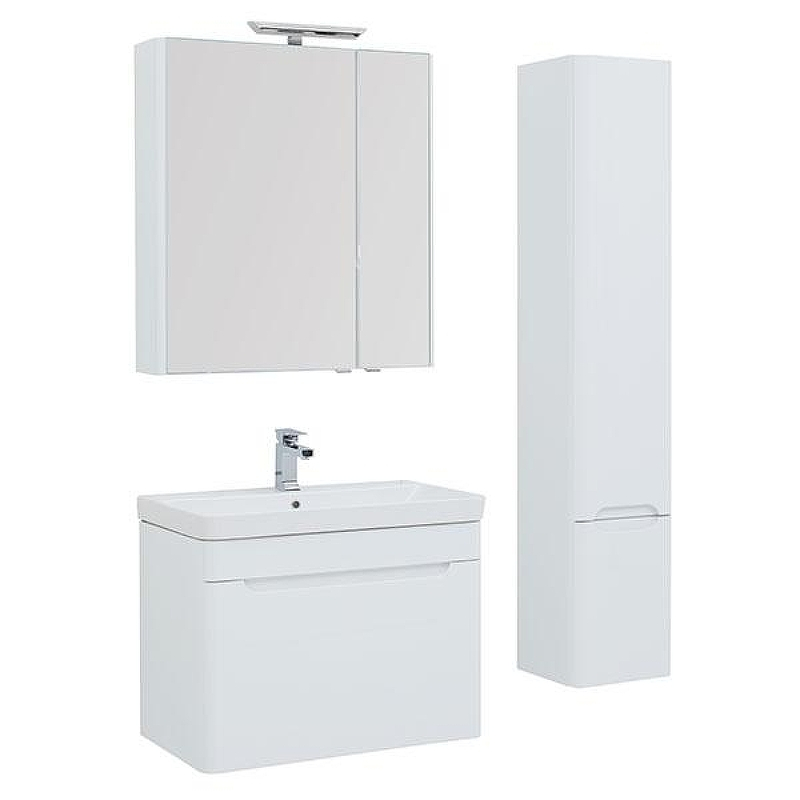 Тумба с раковиной Aquanet София 80 212587 подвесная Белый глянец, купить, цена, заказать, магазин, доставка, скидка, промокод, купить, цена, заказать, магазин, доставка, скидка, промокод