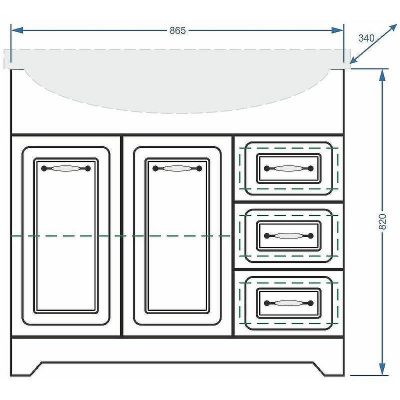 Тумба под раковину Stella Polar Кармела 90 SP-00000175 Ольха белая