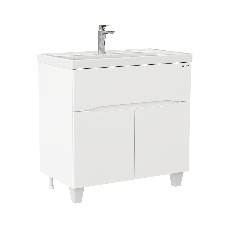 Тумба под раковину Onika Стрим 80 108059 цвет Белый, купить, цена, заказать, магазин, доставка, скидка, промокод, купить, цена, заказать, магазин, доставка, скидка, промокод