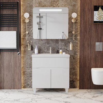 Тумба под раковину Onika Стрим 80 108059 цвет Белый