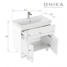 Тумба под раковину Onika Стрим 80 108059 цвет Белый, купить, цена, заказать, магазин, доставка, скидка, промокод, купить, цена, заказать, магазин, доставка, скидка, промокод