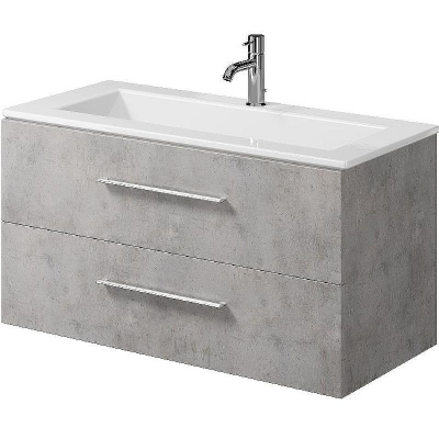 Тумба под раковину Creto Ares 100 10-1105B подвесная Серый Бетон