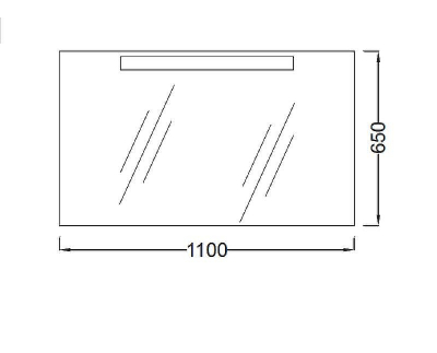 Зеркало Jacob Delafon Presquile 110 EB1110-NF с подсветкой с инфракрасным выключателем