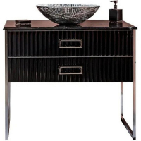 Тумба под раковину Boheme Armadi Art Monaco 100 867-100-BCR Черная Хром, купить, цена, заказать, магазин, доставка, скидка, промокод, купить, цена, заказать, магазин, доставка, скидка, промокод