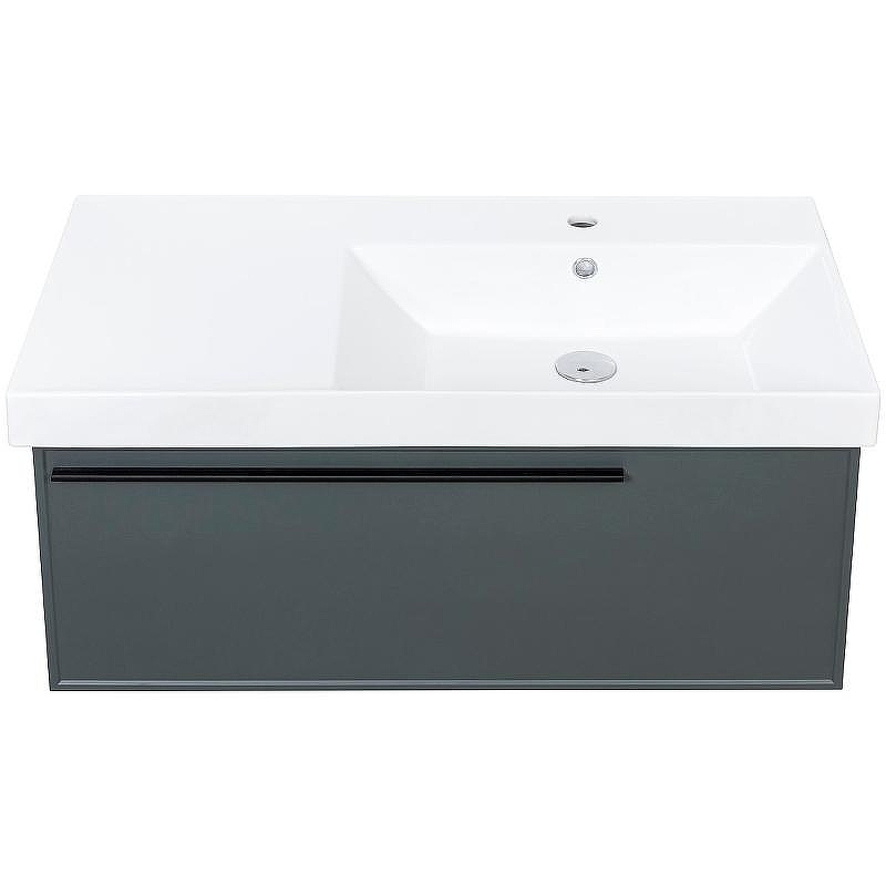 Тумба под раковину La Fenice Elba 90 FNC-01-ELB-G-90 подвесная Серая матовая, купить, цена, заказать, магазин, доставка, скидка, промокод, купить, цена, заказать, магазин, доставка, скидка, промокод