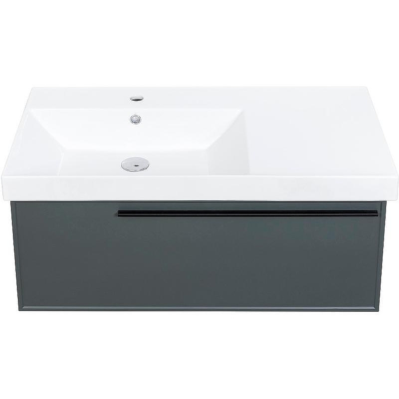 Тумба под раковину La Fenice Elba 90 FNC-01-ELB-G-90 подвесная Серая матовая, купить, цена, заказать, магазин, доставка, скидка, промокод, купить, цена, заказать, магазин, доставка, скидка, промокод