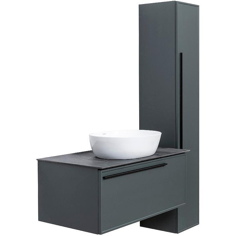 Тумба под раковину La Fenice Elba 90 FNC-01-ELB-G-90 подвесная Серая матовая, купить, цена, заказать, магазин, доставка, скидка, промокод, купить, цена, заказать, магазин, доставка, скидка, промокод