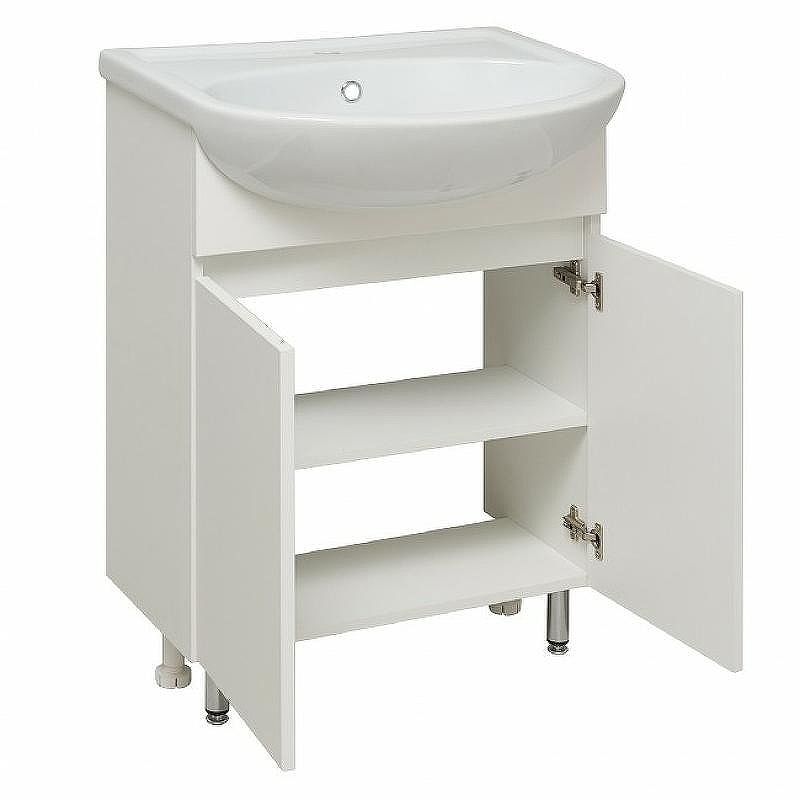 Тумба под раковину Runo Лада 60 00-00001163 Белая, купить, цена, заказать, магазин, доставка, скидка, промокод, купить, цена, заказать, магазин, доставка, скидка, промокод