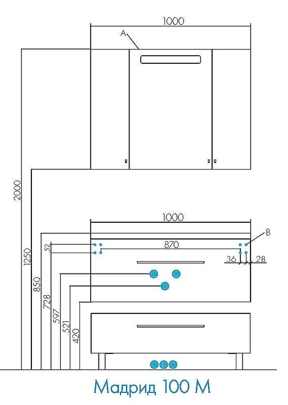 Тумба под раковину Aquaton Мадрид 100 М 1A126901MA010 подвесная Белая, купить, цена, заказать, магазин, доставка, скидка, промокод, купить, цена, заказать, магазин, доставка, скидка, промокод