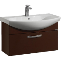 Тумба под раковину Aquaton Ария 80 1A141701AA430 подвесная Темно-коричневая, купить, цена, заказать, магазин, доставка, скидка, промокод, купить, цена, заказать, магазин, доставка, скидка, промокод