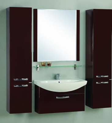 Тумба под раковину Aquaton Ария 80 1A141701AA430 подвесная Темно-коричневая